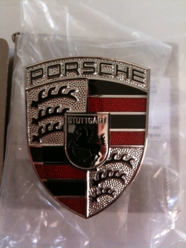 Porsche hood emblem in silver. Brand new - 6SpeedOnline - Porsche Forum ...
