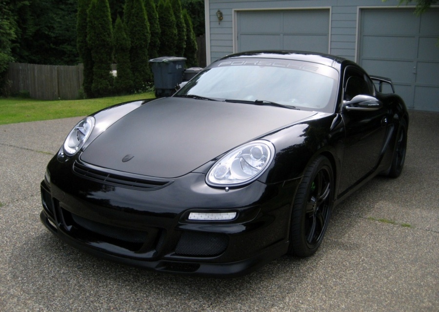 Negative Front Windshield Banner And Matte Black Front Hood