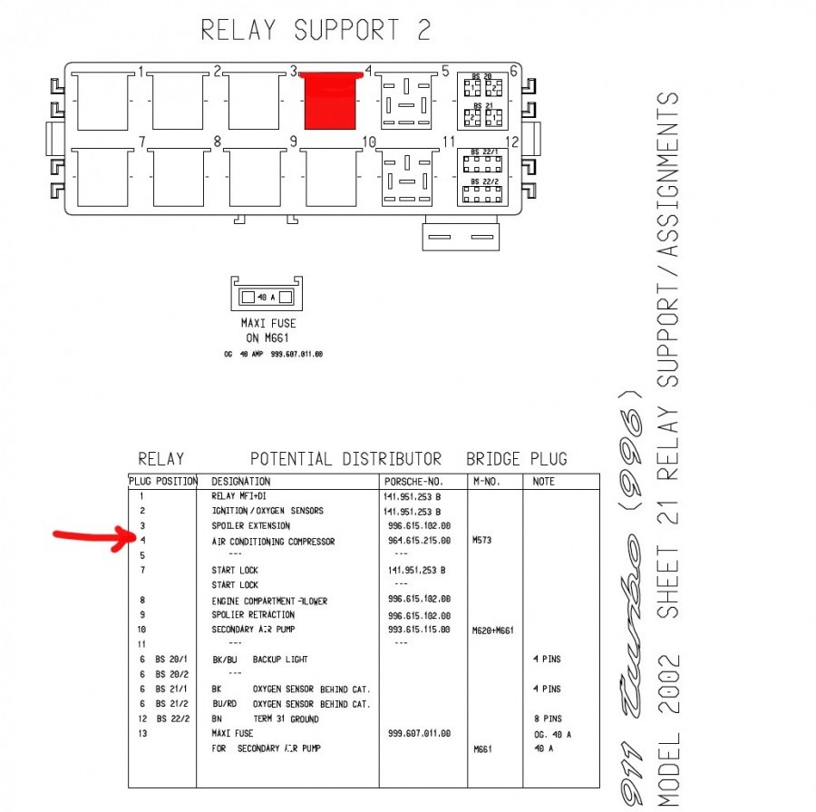 A/C relay location - 6SpeedOnline - Porsche Forum and ... 1999 porsche boxster fuse diagram 