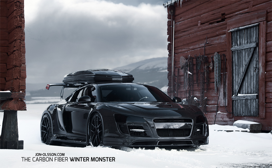 Black on Black with a Ski Rack: Jon Olsson's Audi R8