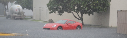 Ferrari California Drowns In Parking Lot