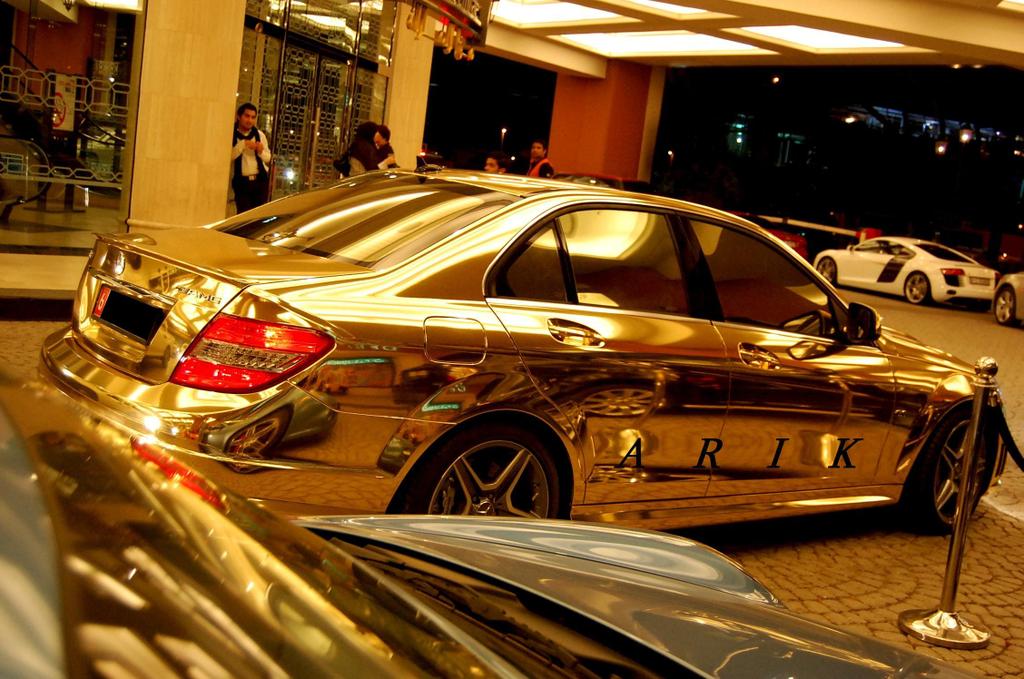 Gold Wrapped Mercedes