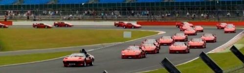 Watch 62 Ferrari F40s Parade Through Silverstone