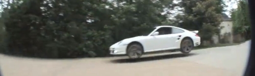 911 Turbo Catches Air in Driveway