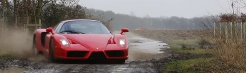 Guys Hoon Enzo Ferrari Through Mud and Rain in Best Video Ever