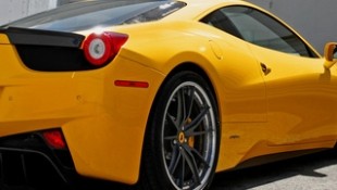 Ferrari 458 with HREs and Vorsteiner Carbon Fiber Aero Kit