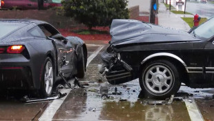 C7 Corvette Takes a Punch to the Side Like a Champ