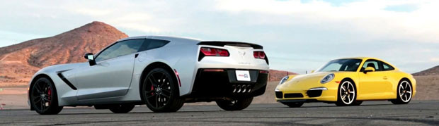 2014 Chevrolet Corvette (C7) versus 2013 Porsche 911 Carrera S Featured