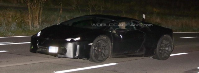 Lamborghini Cabrera Nighttime Spy Shots