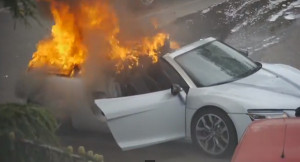 Rented Audi R8 Bursts Into Flames - 6SpeedOnline