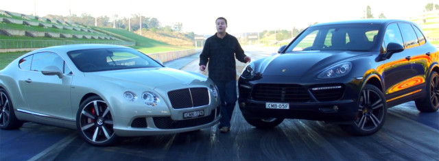 Drag Race: Bentley Continental GT Speed vs. Porsche Cayenne Turbo S
