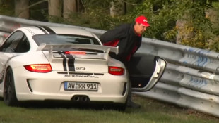 Unlucky Guy Loses Lunch At Nurburgring in Porsche GT3