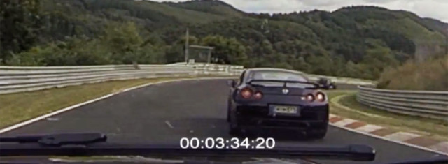 620+ hp Nissan GT-R Can’t Seem to Shake a BMW M3 at the Nürburgring
