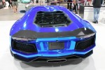 SEMA 2013: Blue Chrome Lamborghini Aventador in the Seibon Carbon Booth
