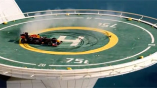 Watch This F1 Car Do Donuts on a Dubai Skyscraper