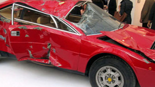Smashed Sculpture: This Ferrari Dino Fetched $250,000 at an Art Show