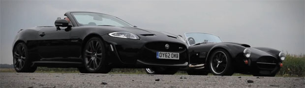 Drag Race: Jaguar XKR-S vs. XCS Fusion 427 AC Cobra Replica