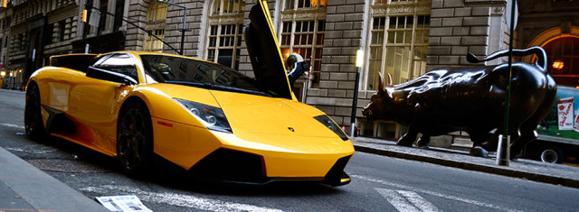 Lamborghini Murcielago + Halal Chicken Cart NYC