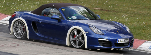 Spy Photos: Porsche Boxster Test Mule Runs the Nurburgring