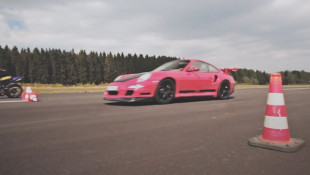 Watch a Yamaha R1 Race a Porsche GT2, RS6, & R8 V10