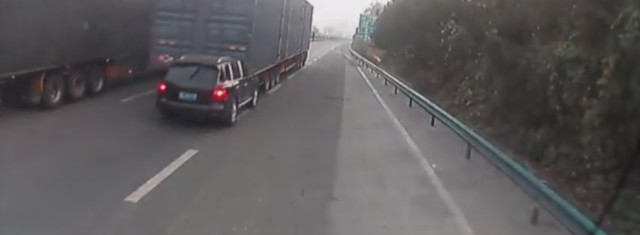 Cayenne Full Of Drugs Caught “Tailgating” Semi