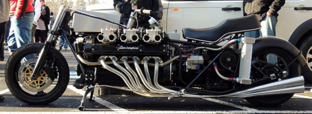 Lamborghini Powered Motorcycle Anyone?
