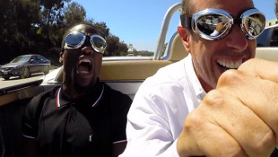 Kevin Hart and Jerry Seinfeld in a Porsche RSK Spyder