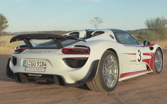 Porsche 918 Weissach Goes 217 MPH in Australian Outback