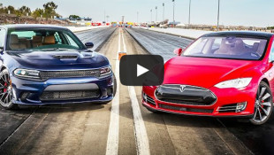 Dodge Charger Hellcat versus Tesla Model S P85D