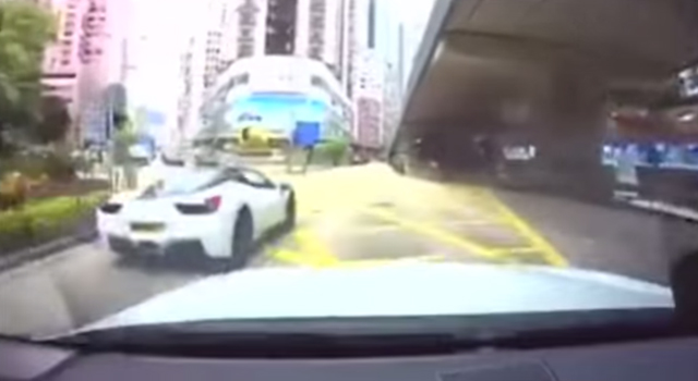 Ferrari 458 Launched into Air by Nissan Van