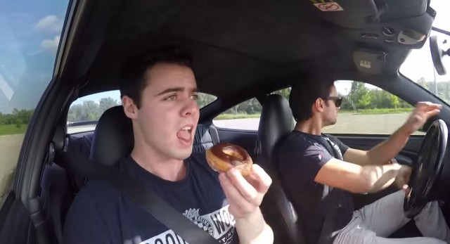 Eating Donuts While Doing Donuts in a Porsche