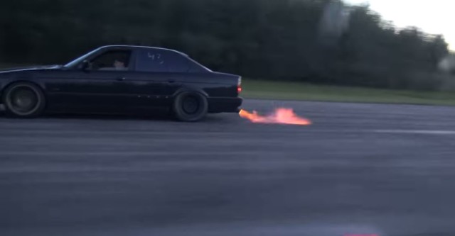 Flame Spitting Turbo BMW M5 Smokes a Bugatti Veyron