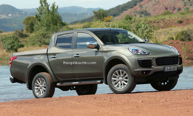 HELL NO. A Porsche Cayenne Pickup Truck