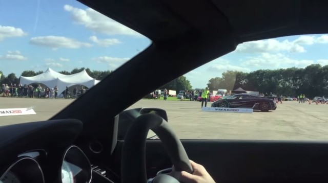 Watch a Koenigsegg One:1 Decimate an Audi R8 GT Spyder