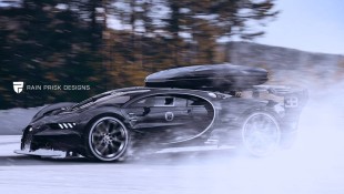 Bugatti Chiron Gets Ski Covered Rendering