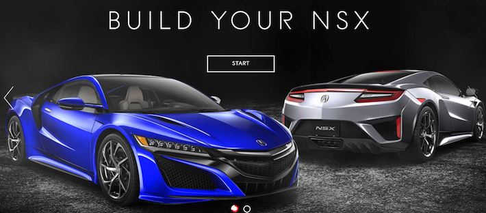 Stay up all Night with the 2017 Acura NSX Online Configurator ...