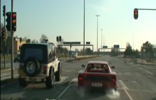 CJ-7 Jeep Spanks a Ferrari Testarossa