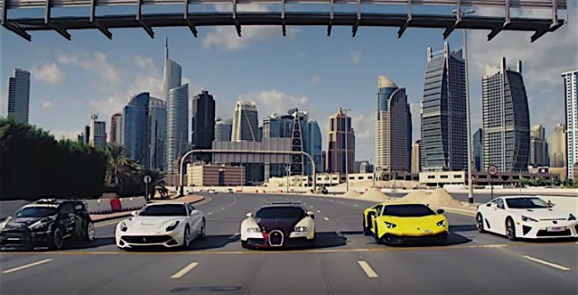 Ken Block Drag Races Bugatti Veyron in Rally Fiesta, and Wins!