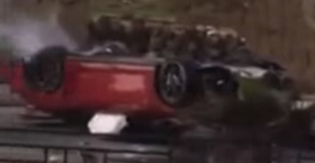 911 GT3 Crashes, Flips, Looks Like a Very Expensive Turtle