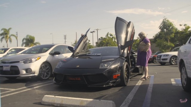 Grannies Go Rolling in a Liberty Walk Lambo