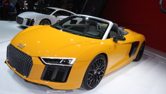 Sexy German Blonde Goes Topless in NYC – Audi R8 Spyder