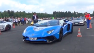 Watch This Dude Nearly Get Squished by a Lamborghini Aventador SV