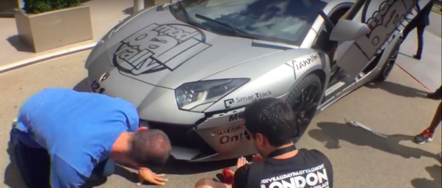 Watch This Lamborghini Driver Scream in Agony After a Fender Bender