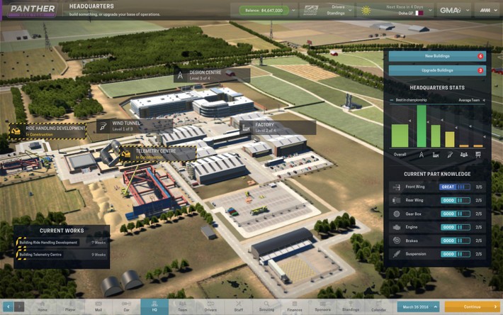 SEGA Motorsport Manager headquarters