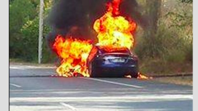 Another Tesla Model S Goes Up in Smoke