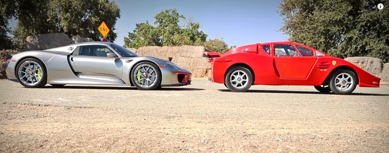 Super Satire: Ferrari “Enzo” vs Porsche 918 Supercar Showdown