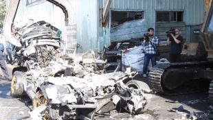 Taiwan Authorities Crush Illegal Lamborghini