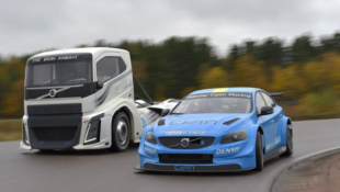 Volvo Races Polestar WTCC vs a 2400 HP Race Truck