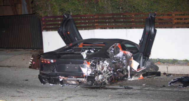 Someone Crashed Chris Brown’s Lamborghini, and Simply Left It There