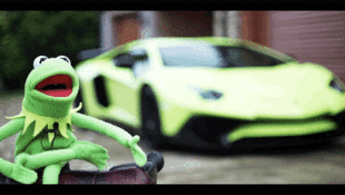 6speedonline.com kermit the frog lamborghini aventador SV